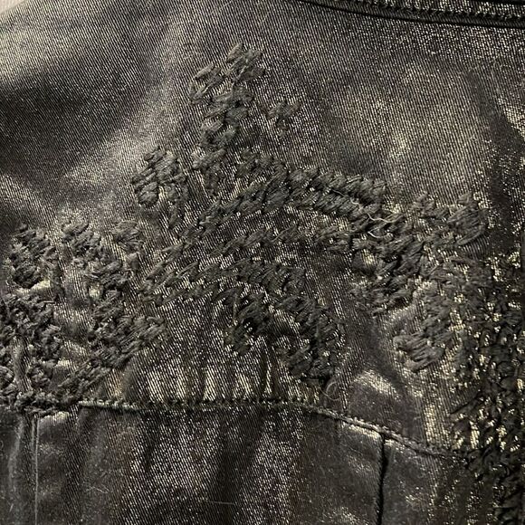 NWT Coldwater Creek Black Gold Metallic Embroidered Riding Jacket 12 misses - Picture 10 of 11